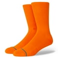 thumbnail image 1 of Stance mens Icon Solid Color Cotton Crew Socks (Orange, S), 1 of 3