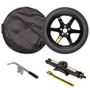 StanceMagic Complete Spare Wheel Tire Kit Fits 2017-2026 Tesla Model 3 Performance with 20 Wheels, 18x4 Rim, 125/85R18 Tire, 2 Ton Scissor Jack, Tools, Carrying Bag, Also fits Highland