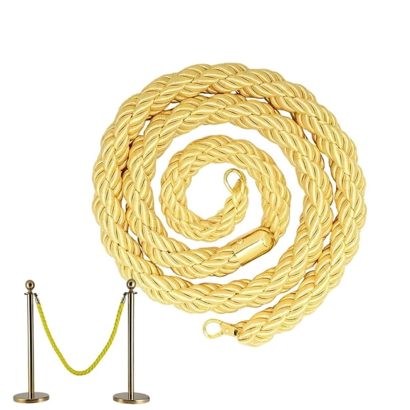 Stanchion Rope - Banquet Event Safety Supplies, Wedding Crowd Control Ropes, Authentic Security Equipment, Twisted Barrier, Decorative Stanchion Rope