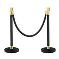 thumbnail image 1 of Stanchions and Velvet Ropes, Crowd Control Barrier, Black Stanchions Used for Theaters, Parties, Wedding, Exhibition, 2PCS, 1 of 6