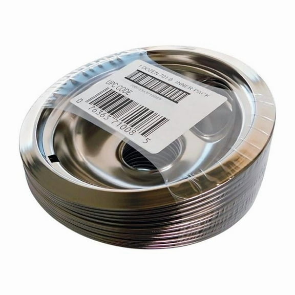 Stanco 6 x 6 in. Steel Drip Bowls - Silver