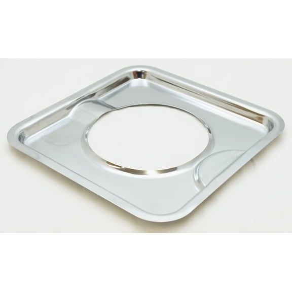 Stanco 7.75" x 7.75" Chrome Square Gas Range Drip Pan, 900S