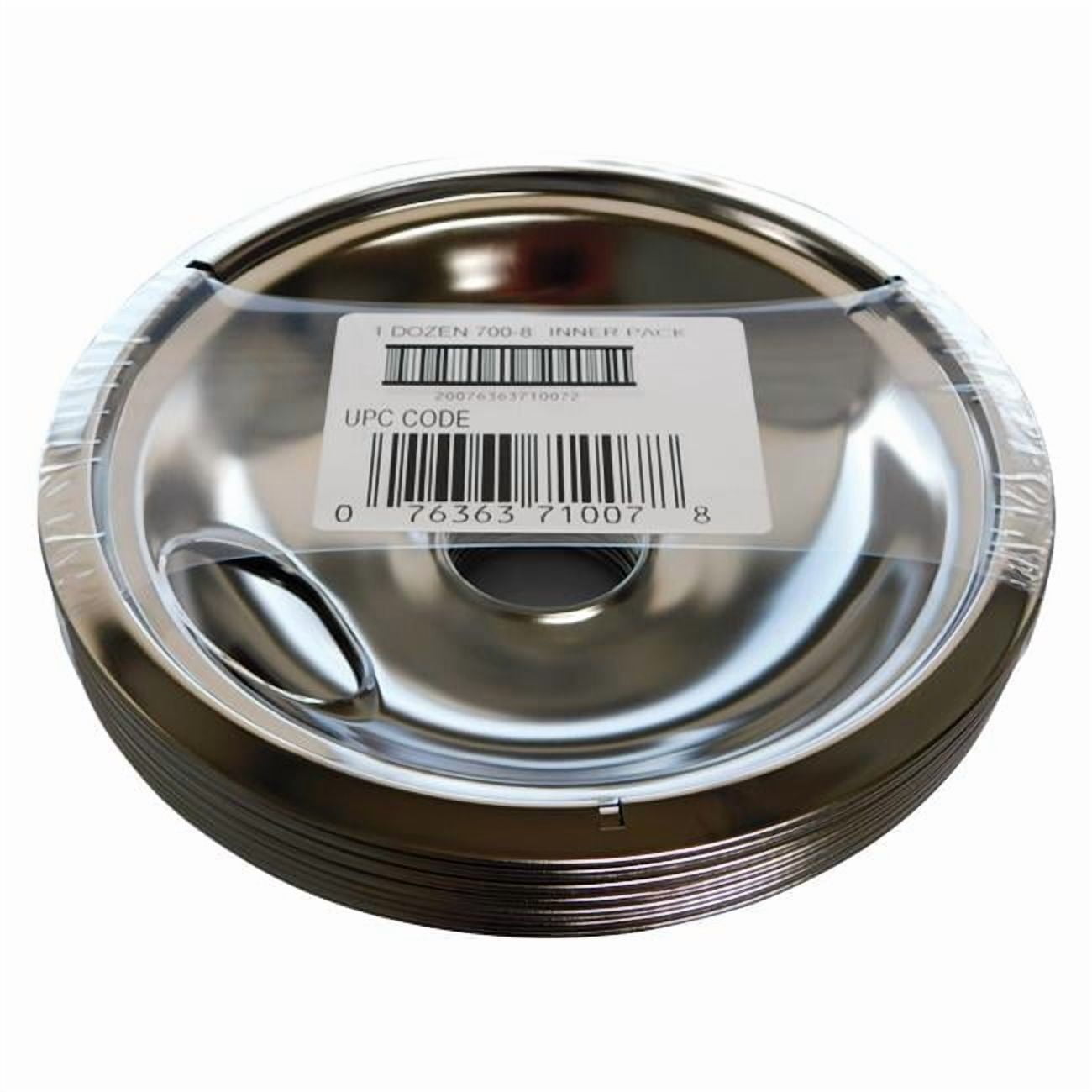Stanco  8 x 8 in. Steel Drip Bowls, Silver