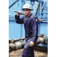 thumbnail image 1 of Stanco Safety Products Medium Navy Blue Cotton Arc Rated Flame Resistant Coveralls With Concealed 2-Way Brass Zipper Closure, 1 of 1