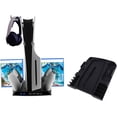 thumbnail image 1 of Stand with 2 Cooling Fan & Dual Controllers Charger Station for PS5 Slim Disc & Digital Edition,PS5 Slim Cooling Station with 3 USB Port, 8 Game Slots, Headset Holder, 1 of 4