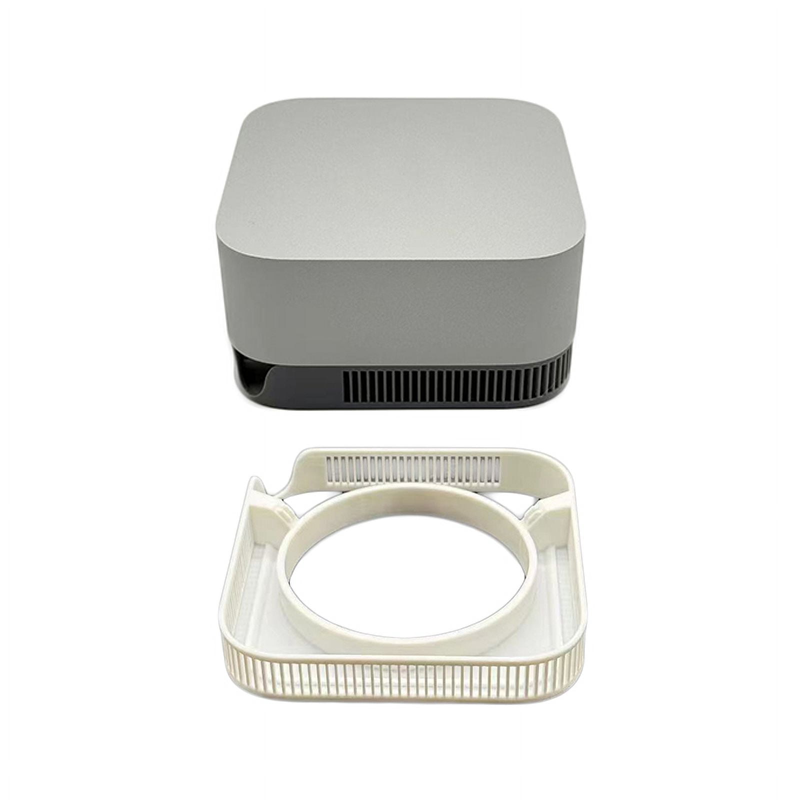Support En Cuir Pour Mac Mini M4/M4 Pro 2024 - Ventilation Améliorée, Gestion Câbles, Design Épuré