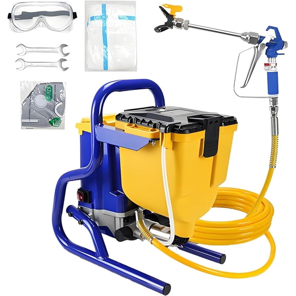 Stand Airless Paint Sprayer, 2000PSI High Pressure Airless Sprayer, 850W Electric Spray Paint Machine, Fine And Even Painting Effect, For Large Apartments, Factory Buildings