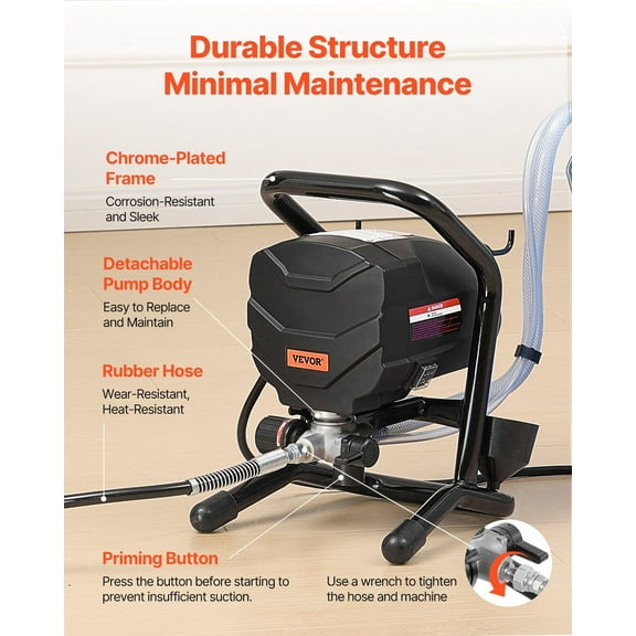 Stand Airless Paint Sprayer Electric Paint Sprayer Machine 650W 3000PSI Efficient Paint Applicator for Smooth Finishes