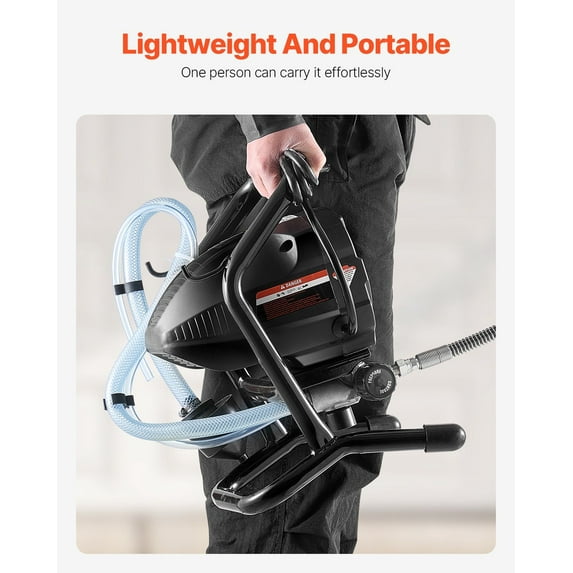 Stand Airless Paint Sprayer Electric Paint Sprayer Machine 650W 3000PSI Heavy Duty Paint Sprayer for Large Projects