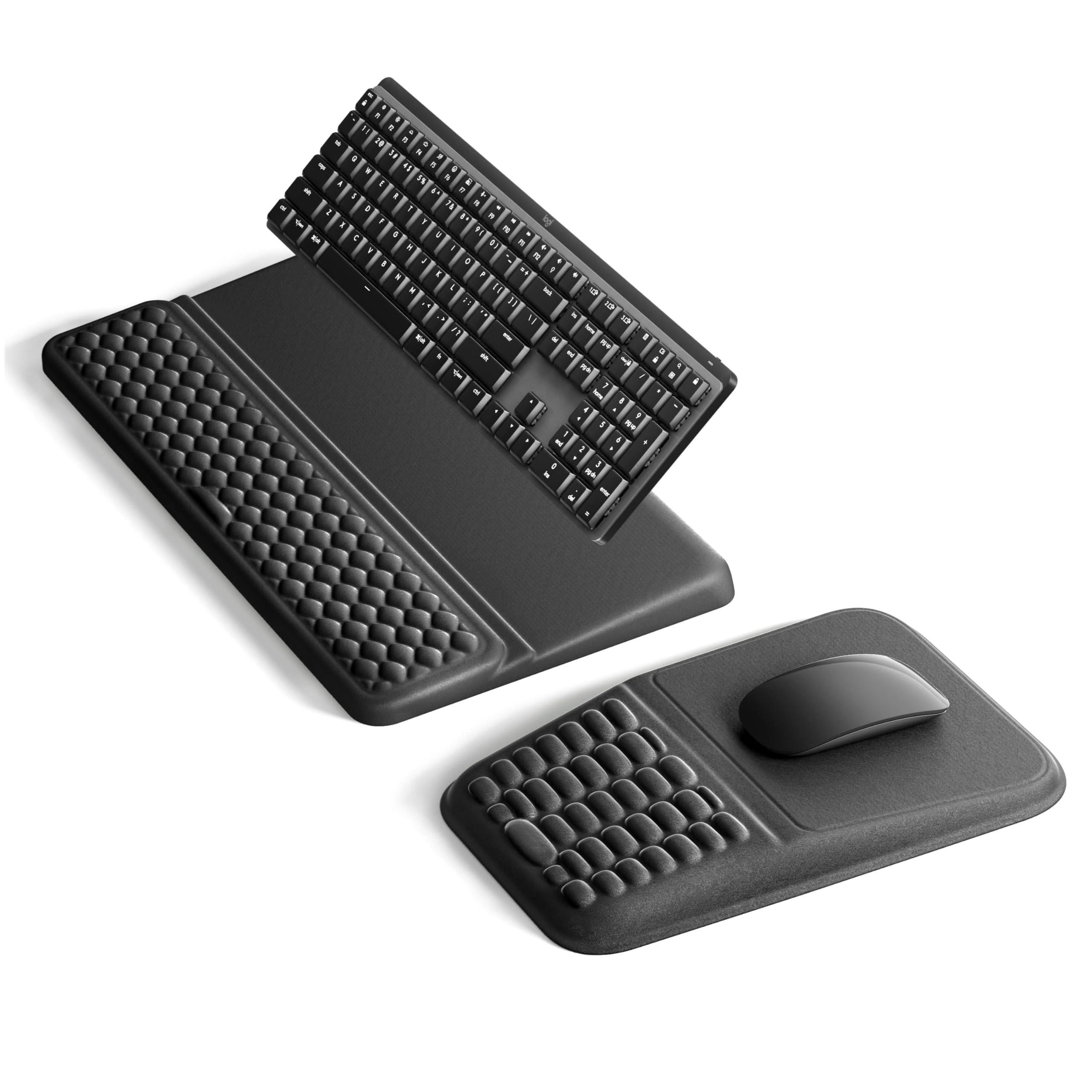 Stand And Mouse Pad Set With Wrist Rest  Soft Memory Foam Support Cushion For Desk Carpal Tunnel Palm Hand Typing Office Home Gaming