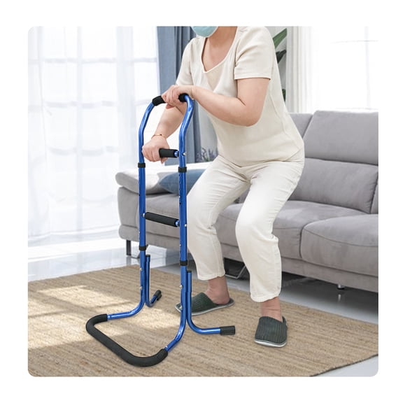 Stand Assist Aid for Seniors, Portable Chair Lift for Sofa & Recliner, Adjustable Couch Rail for Safe Sitting & Standing, Mobility Aid for Adults (Blue)