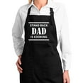 thumbnail image 1 of Stand Back Dad Is Cooking Father's Day Gift Kitchen BBQ Grilling Cooking Dad Father Apron with Pockets, Black, One Size, 1 of 4