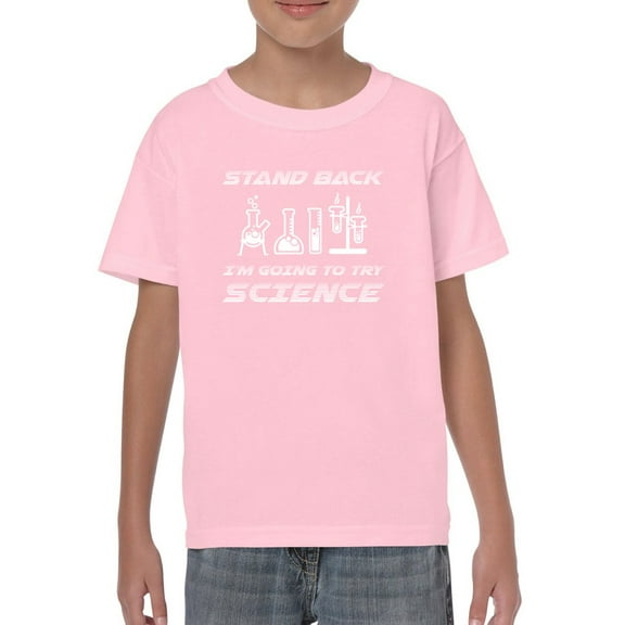 Stand Back, Trying Science T-Shirt Juniors -Smartprints Designs, x-Large