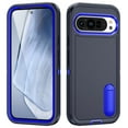 thumbnail image 1 of Stand Case for Google Pixel 9 Pro XL with Metal Kickstand Hard PC & TPU Back Shockproof [Military Grade Protection] Heavy Duty Rugged Hybird Protective Cover for Google Pixel 9 Pro XL, Blue+Navy, 1 of 9