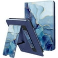 thumbnail image 1 of Fintie Stand Case for 6" Kindle Paperwhite (Fits 10th Generation 2018 and All Paperwhite Generations Prior to 2018) Premium PU Leather Sleeve Cover with Card Slot and Hand Strap, Ocean Marble, 1 of 7