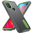thumbnail image 1 of Stand Case for Motorola Moto G 5G 2024 with Metal Kickstand Hard PC & TPU Back Shockproof [Military Grade Protection] Heavy Duty Rugged Hybird Protective Cover for Motorola Moto G 5G 2024, Gray+Green, 1 of 9