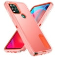 thumbnail image 1 of Stand Case for Motorola Moto G 5G 2025 with Metal Kickstand Hard PC & TPU Back Shockproof [Military Grade Protection] Heavy Duty Rugged Hybird Protective Cover for Moto G 5G 2025, Orange+Clear, 1 of 9