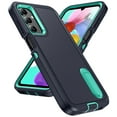 thumbnail image 1 of Stand Case for Samsung Galaxy A15 with Metal Kickstand Hard PC & TPU Back Shockproof [Military Grade Protection] Heavy Duty Rugged Hybird Protective Cover for A15, Blue+Mint, 1 of 9