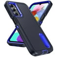 thumbnail image 1 of Stand Case for Samsung Galaxy A36 5G with Metal Kickstand Hard PC & TPU Back Shockproof [Military Grade Protection] Heavy Duty Rugged Hybird Protective Cover for Samsung Galaxy A36 5G, Blue+Navy, 1 of 9