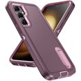 thumbnail image 1 of Stand Case for Samsung Galaxy S23 FE with Metal Kickstand Hard PC & TPU Back Shockproof [Military Grade Protection] Heavy Duty Rugged Hybird Protective Cover for Samsung Galaxy S23 FE, Purple+Pink, 1 of 9