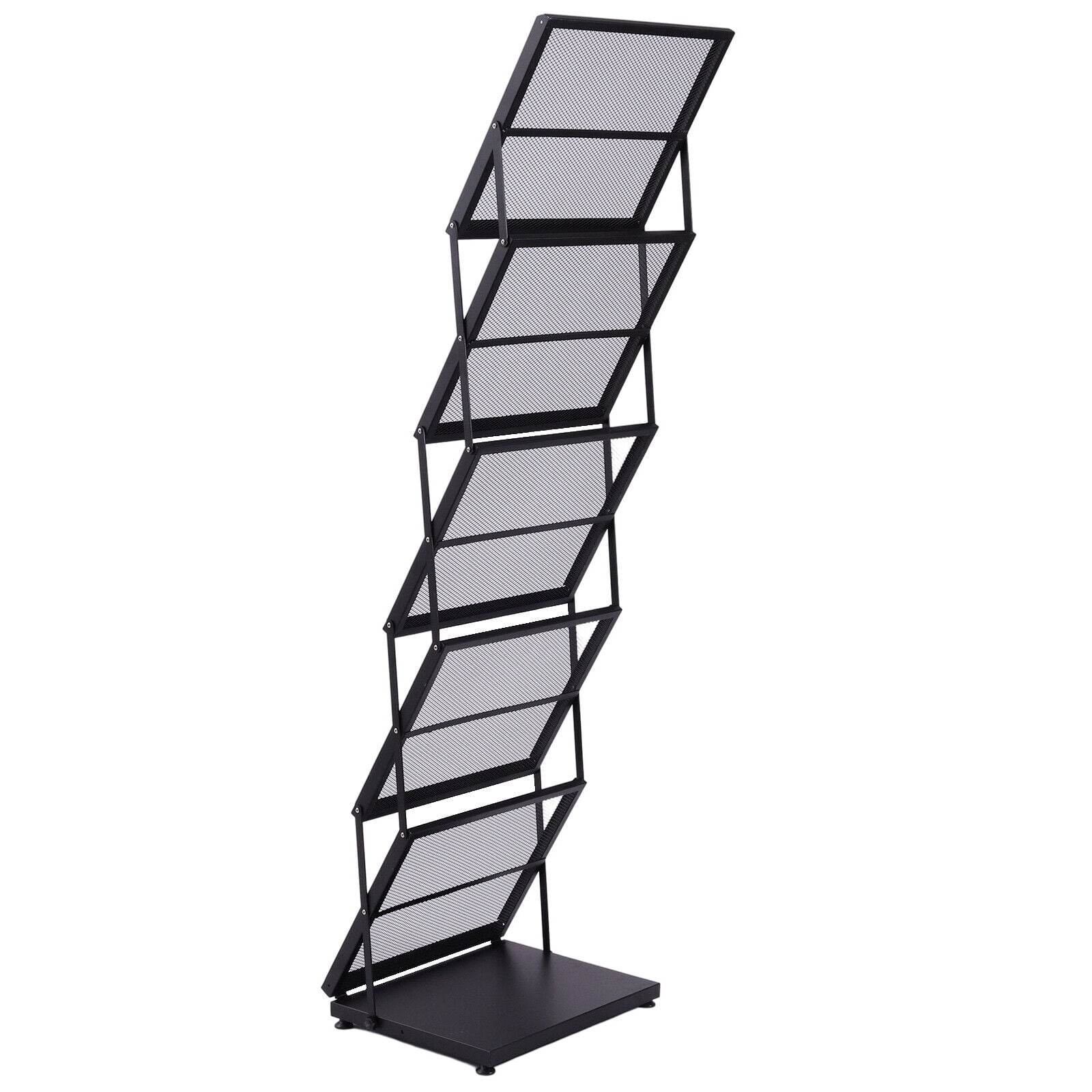 Stand Catalog Literature Rack with wheels 5layer Books Rack Shelves