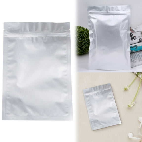Stand Up Clear Front Zipper Lock Resealable Aluminum Mylar Foil Plastic Packaging Bag for Zip Heat Seal Package Lock with Tear Notch Long Term Food Storage 2.36x3.14 inch