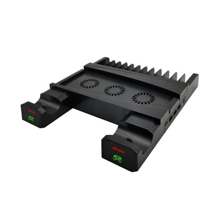 Stand Cooling , for PS5 Console Vertical Station, with Dual Controller Port, Game Slots, Non- Feet, 3 ernal USB Interface