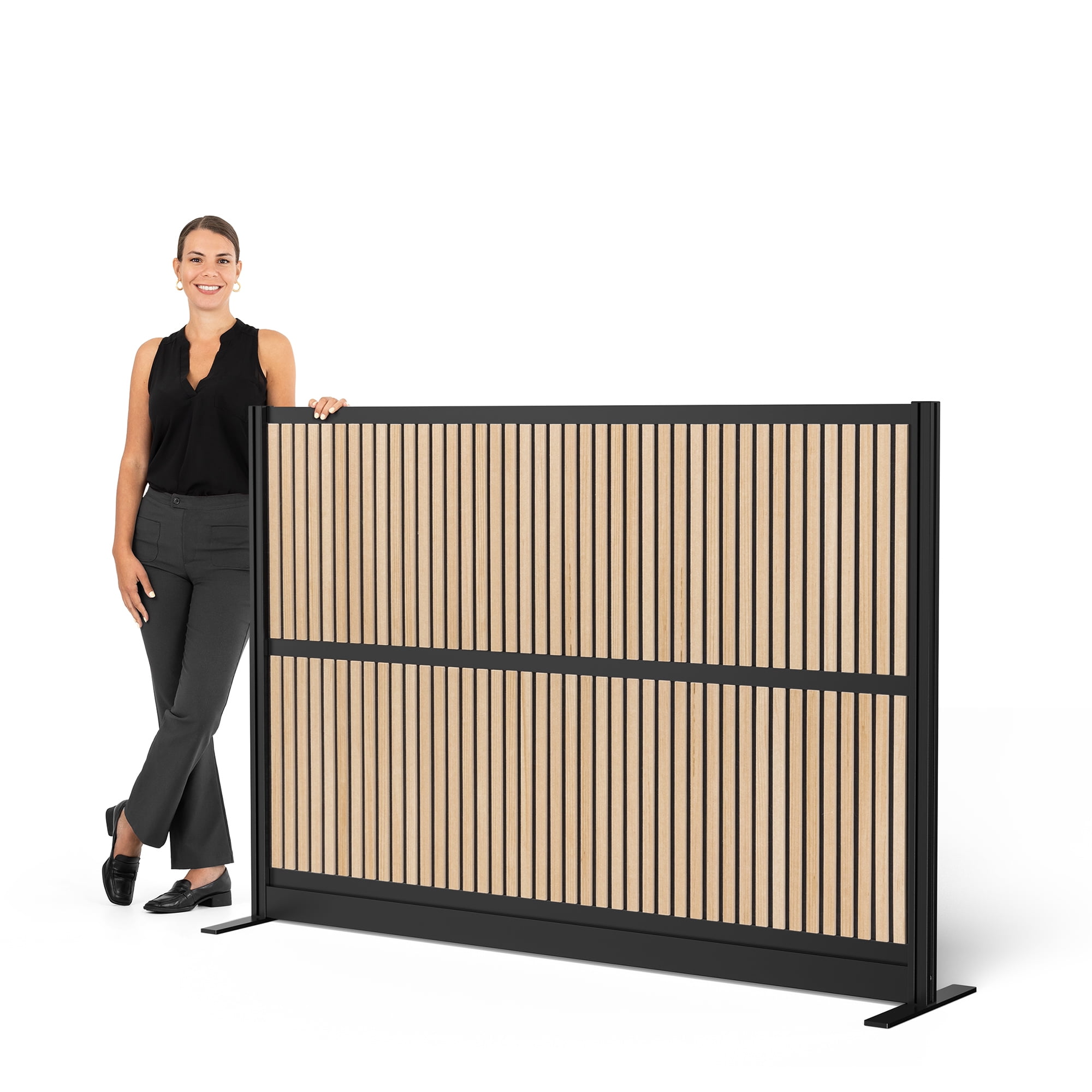 Stand Up Desk Store Grove Modular Wall | Modern Style Partition, Cubicle Wall & Room Divider for Office, School, Library | Recycled PET Noise Reduction Panels  | 70x48”