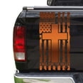 thumbnail image 1 of Stand For The Flag Kneel For The Fallen Distressed American Flag with Cross Truck Tailgate Vinyl Decal fits Most Pickup Trucks Patriotic Christian Cross USA Sticker (11" x 25", Copper (Metallic)), 1 of 8