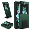 thumbnail image 1 of Stand Folding Mobile Phone Case Compatible with Samsung Galaxy Z Flip 7, Hard PC Material, Impact-Resistant and Drop-Resistant Shockproof Protective Phone Cover for Galaxy Flip 7 Cases, Darkgreen, 1 of 9