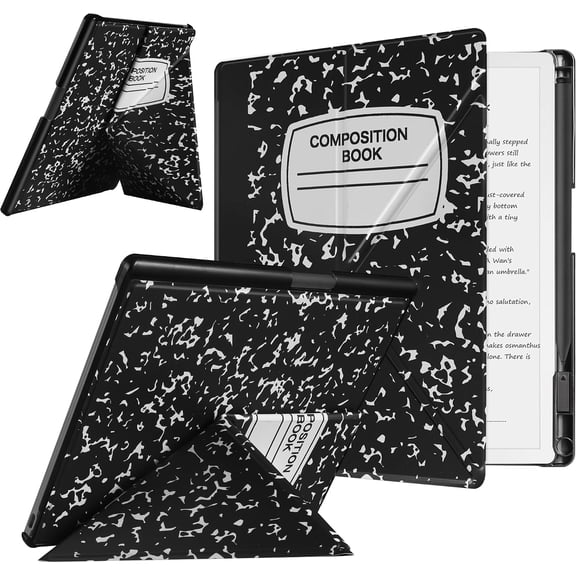 Stand Folio Case for reMarkable Paper Pure 2026 10.3" Paper Tablet, Slim Lightweight Cover with Pen & Nibs Holder, Multi‑Angle Stand, Auto Sleep/Wake,Composition Book