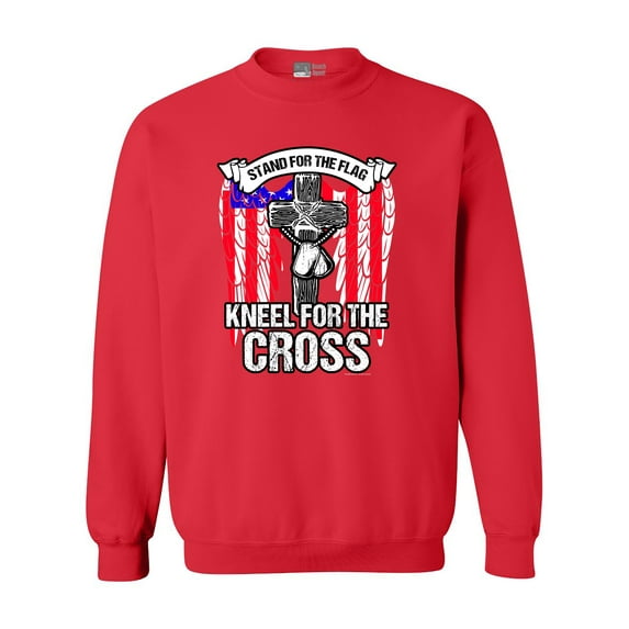 Stand For The Flag Kneel For The Cross Army Necklace DT Crewneck Sweatshirt