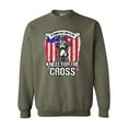 thumbnail image 1 of Stand For The Flag Kneel For The Cross Army Necklace DT Crewneck Sweatshirt, 1 of 2