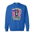 thumbnail image 1 of Stand For The Flag Kneel For The Cross Army Necklace DT Crewneck Sweatshirt, 1 of 2
