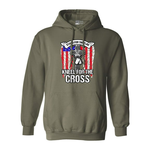 Stand For The Flag Kneel For The Cross Army Necklace DT Sweatshirt Hoodie