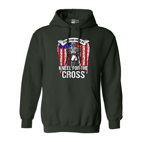 Stand For The Flag Kneel For The Cross Army Necklace DT Sweatshirt Hoodie
