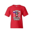 thumbnail image 1 of Stand For The Flag Kneel For The Cross Army USA DT Youth Kids T-Shirt Tee, 1 of 2