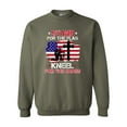 thumbnail image 1 of Stand For The Flag Kneel For The Cross Soldier Flag DT Crewneck Sweatshirt, 1 of 2