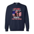 thumbnail image 1 of Stand For The Flag Kneel For The Cross Soldier Flag DT Crewneck Sweatshirt, 1 of 2