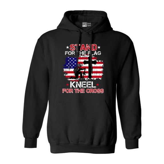 Stand For The Flag Kneel For The Cross Soldier Flag DT Sweatshirt Hoodie