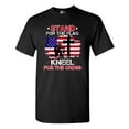 thumbnail image 1 of Stand For The Flag Kneel For The Cross Soldier Flag USA DT Adult T-Shirt Tee, 1 of 2