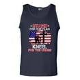 thumbnail image 1 of Stand For The Flag Kneel For The Cross Soldier Flag USA DT Adult Tank Top, 1 of 2