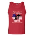 thumbnail image 1 of Stand For The Flag Kneel For The Cross Soldier Flag USA DT Adult Tank Top, 1 of 2