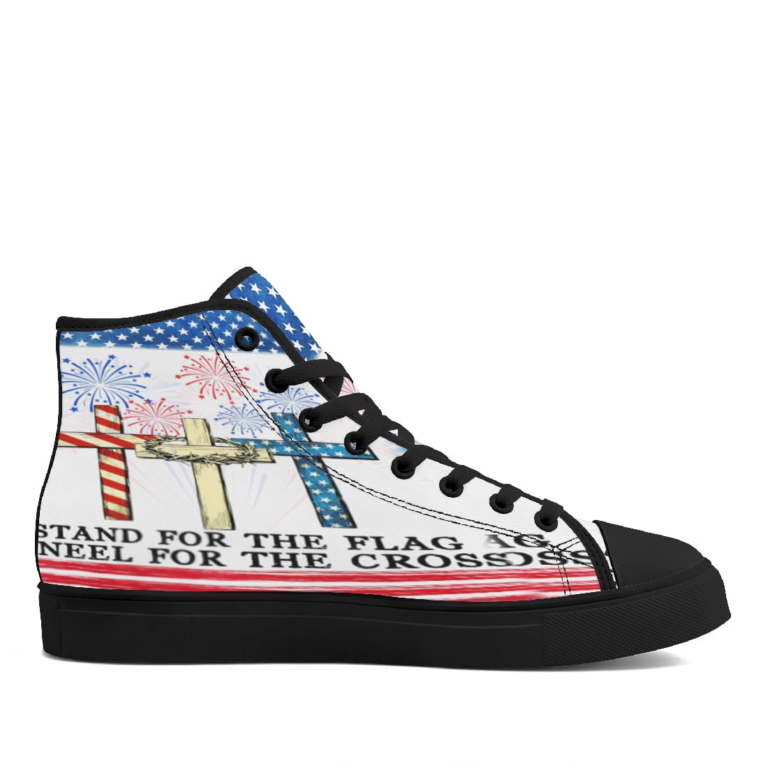 Stand For The Kneel For The Cross High Top Canvas Shoes Sneakers