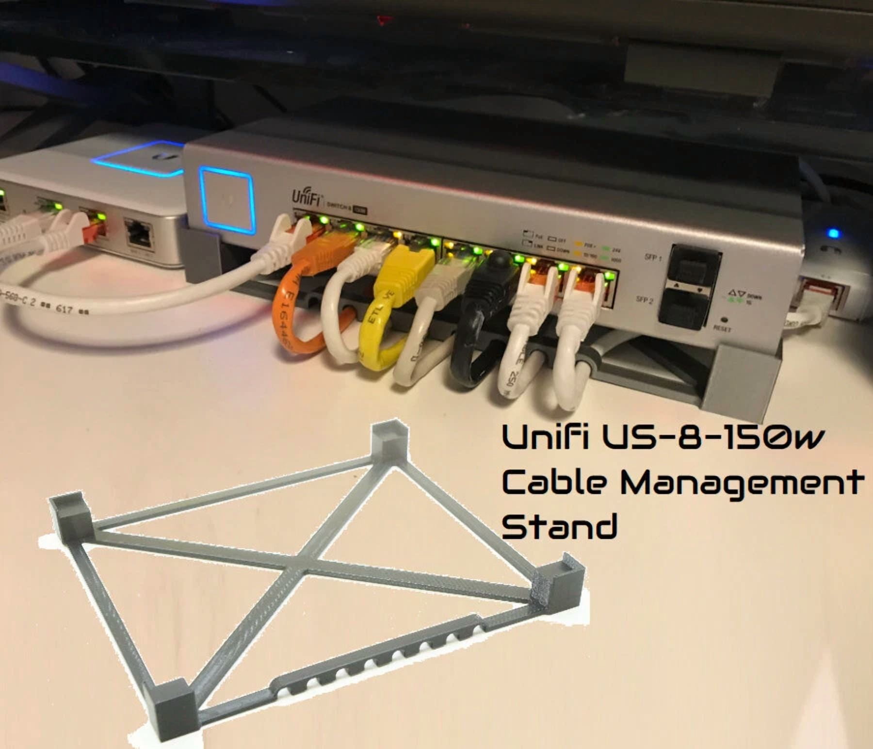 Stand For Unifi Network Switch 8 Poe Usw-8 8 Port 150W Cable Management Stand