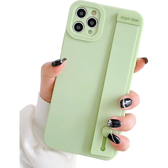 Stand Holder Case Compatible with iPhone X/Xs, Foldable Kickstand Design, Soft Silicone Protective Case with Hand Holder (Green, iPhone X/Xs)