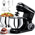 thumbnail image 1 of Patbrela Electric Stand Mixer, 5.3QT & 3.5QT Dual Bowls, 10-Speed Cake Mixer, LED Display Knob, Dough Hook, Beater, Whisk for Home Kitchen Cooking, 1 of 9