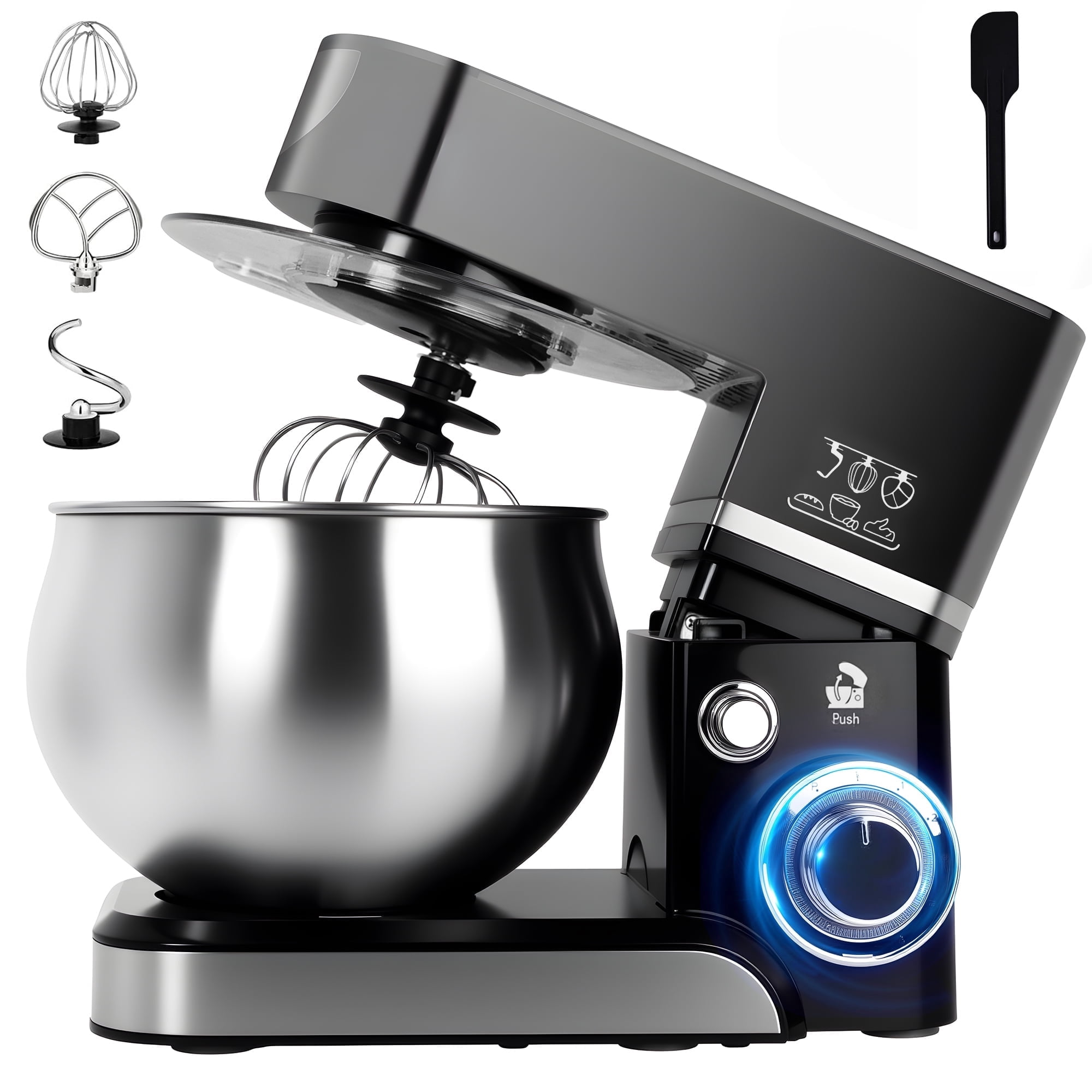 Casualife Stand Mixer, 6.5-QT 6-Speed Tilt-Head Kitchen Stand