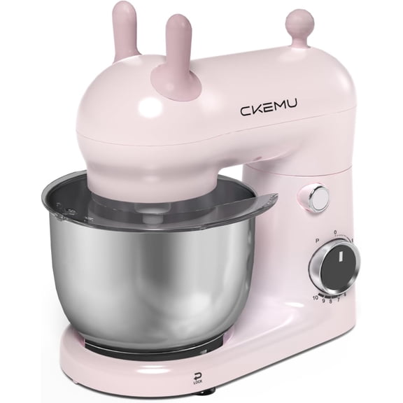 Stand Mixer, Compact & Space-Saving, Stainless Steel Bowl, Unique & Playful Design, Effcient 300W Motor, Dishwasher-Safe Attachments, SM-2549A (Black)