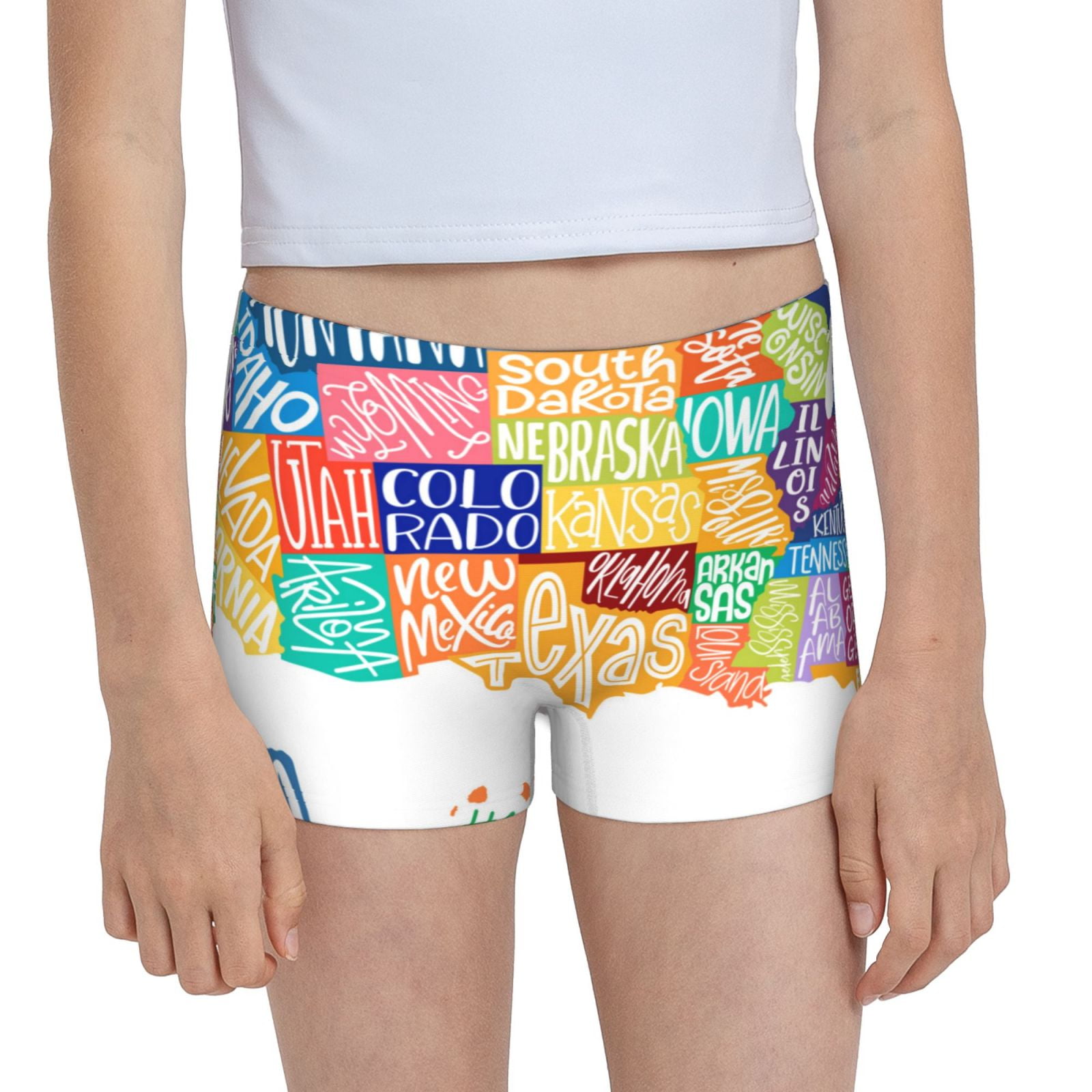Easygdp USA MAP Girls Hipster Cotton Underwear Little Girls' Underwear